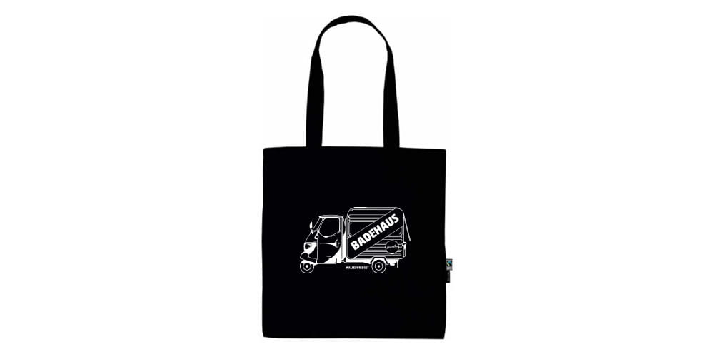 Tasche TukTuk, schwarz / Bio-Baumwolle